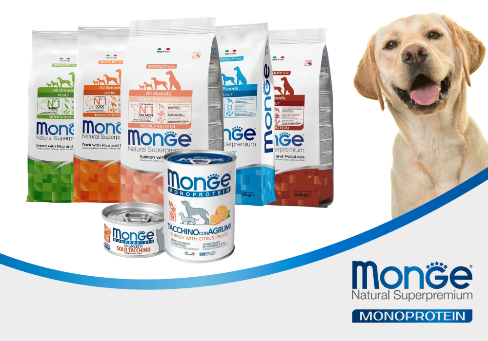 Monge Monoprotein: ¿Por qué es mejor elegir una dieta alimentaria con una sola fuente de proteína animal para tu peludito?