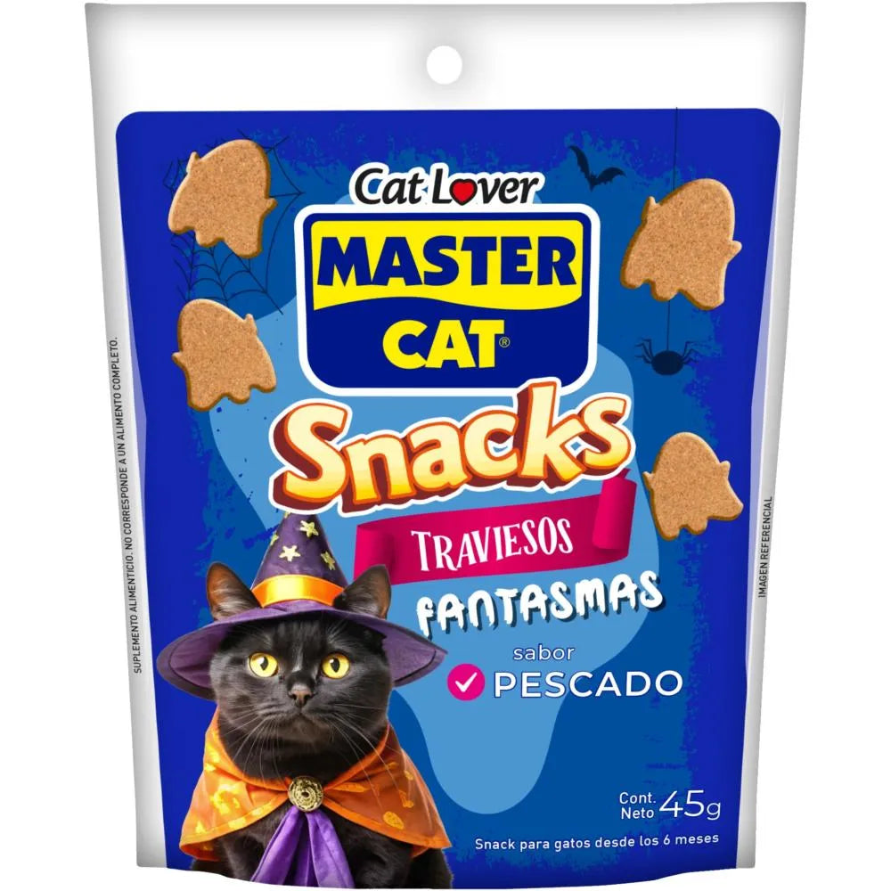 MASTERCAT SNACK HALLOWEEN FANTASMA SABOR PESCADO 45GRS