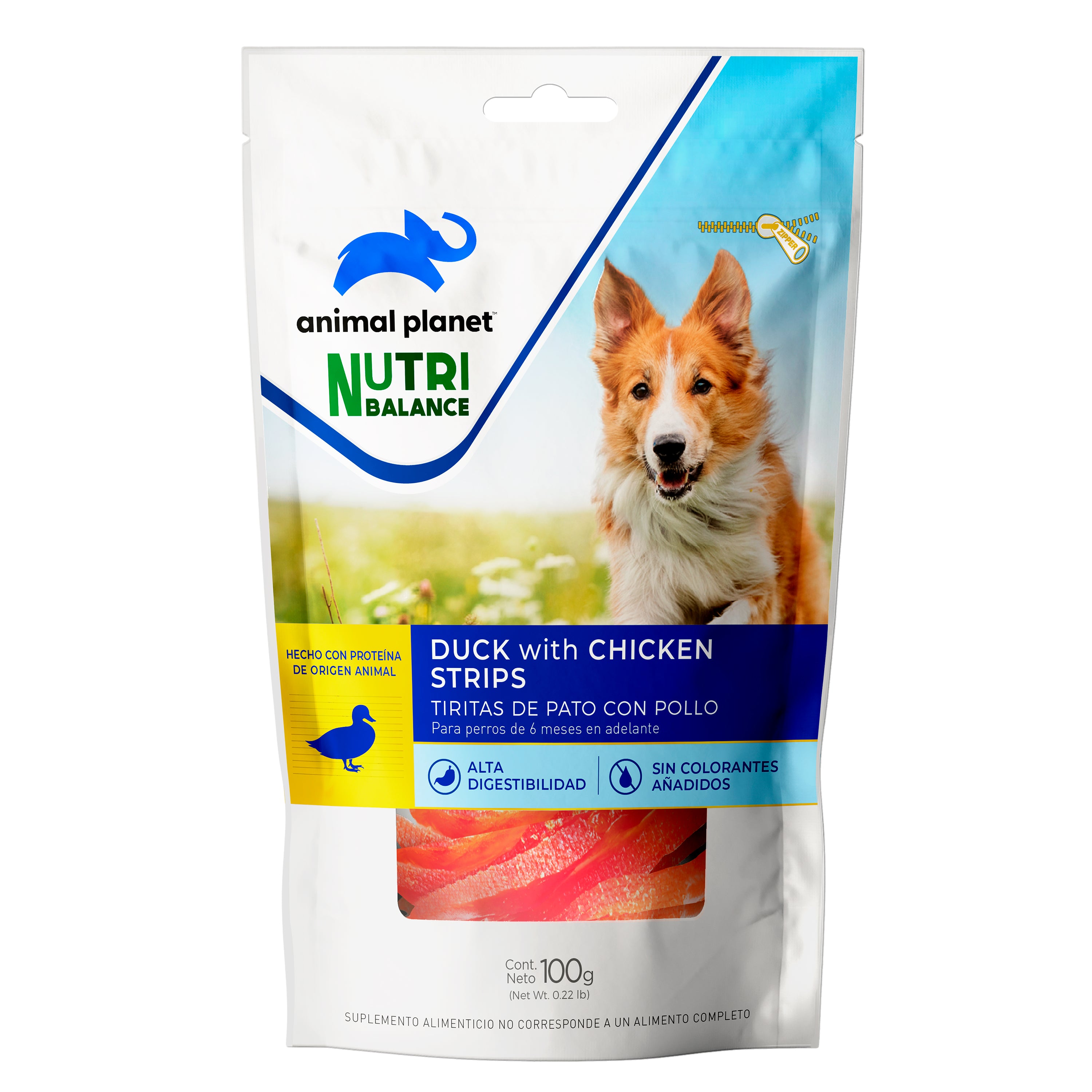 SNACK ANIMAL PLANET DOG TIRITAS DE POLLO 100GR