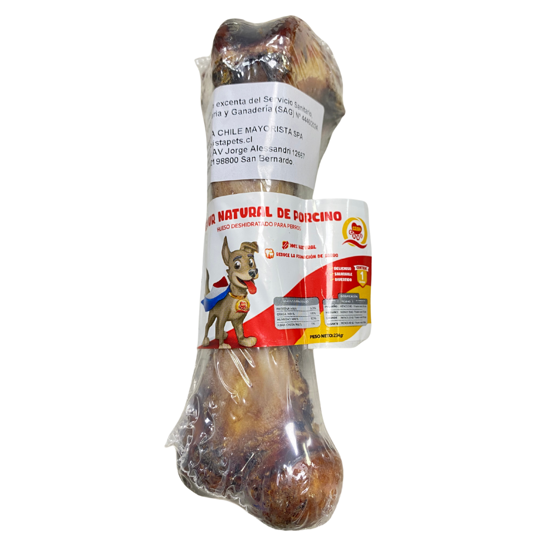 HUESO FEMUR NATURAL PORCINO GRAN CANIN 234GR