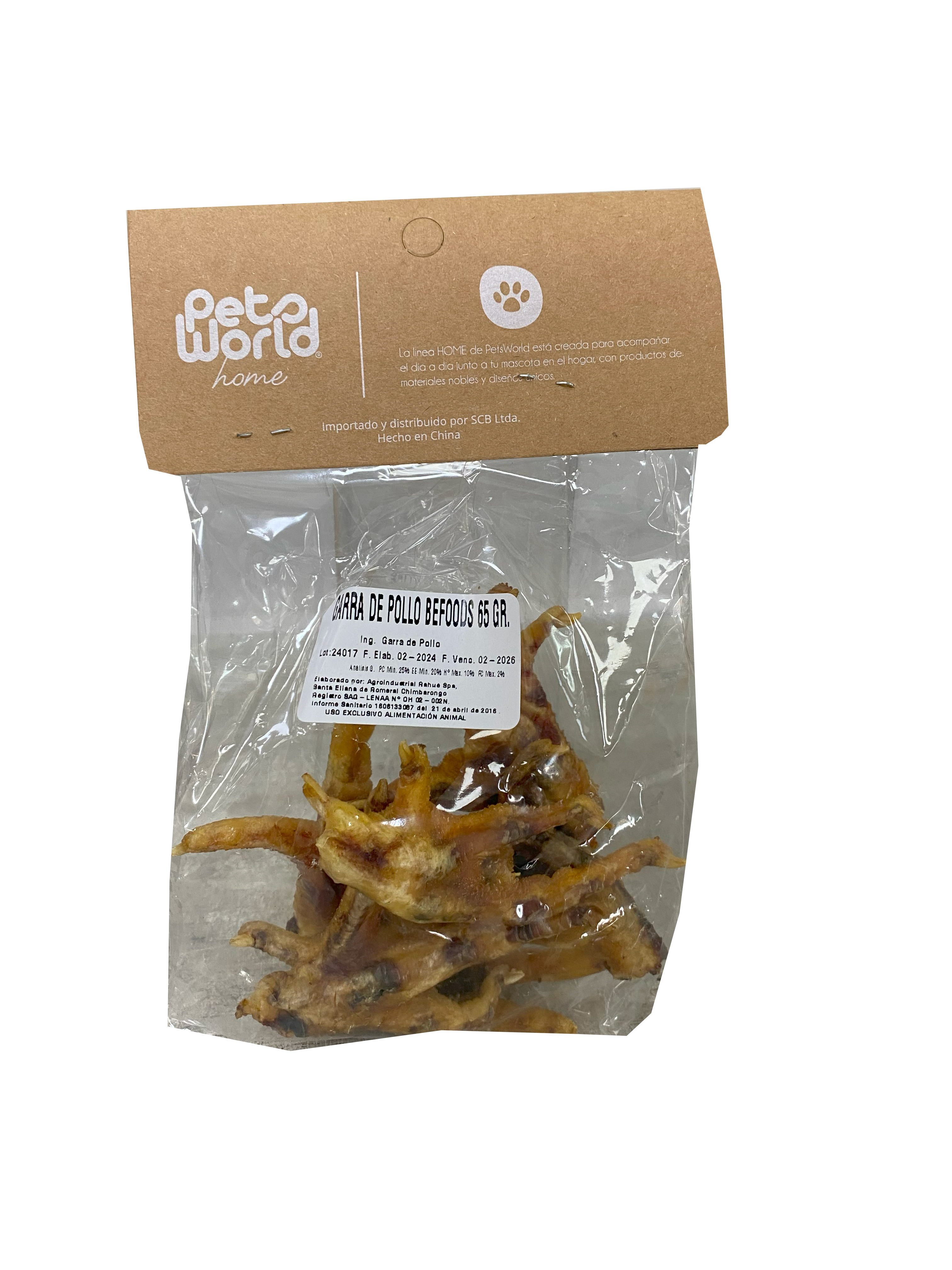 GARRA DE POLLO 65GR RAHUE