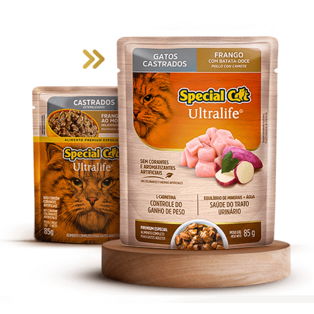 SPECIAL SOBRE CAT ESTERILIZADOS POLLO 85GR