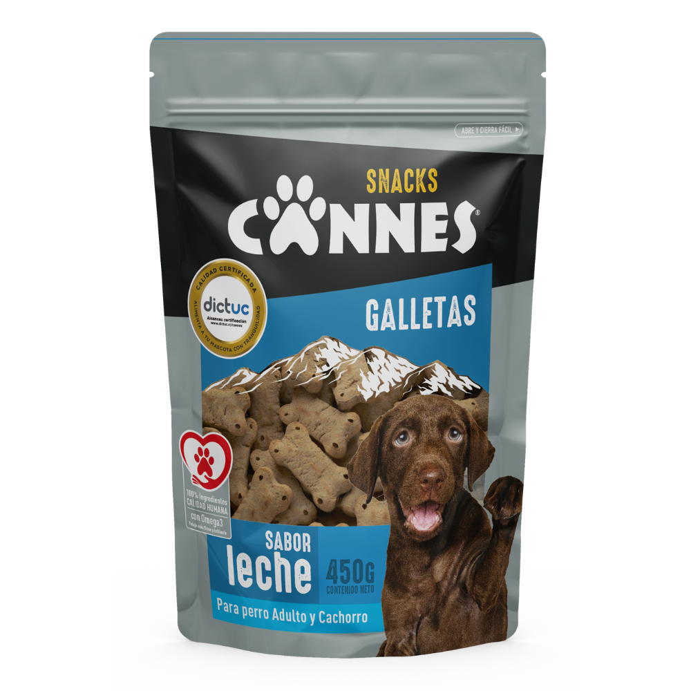 GALLETAS CANNES SABOR LECHE 450GR