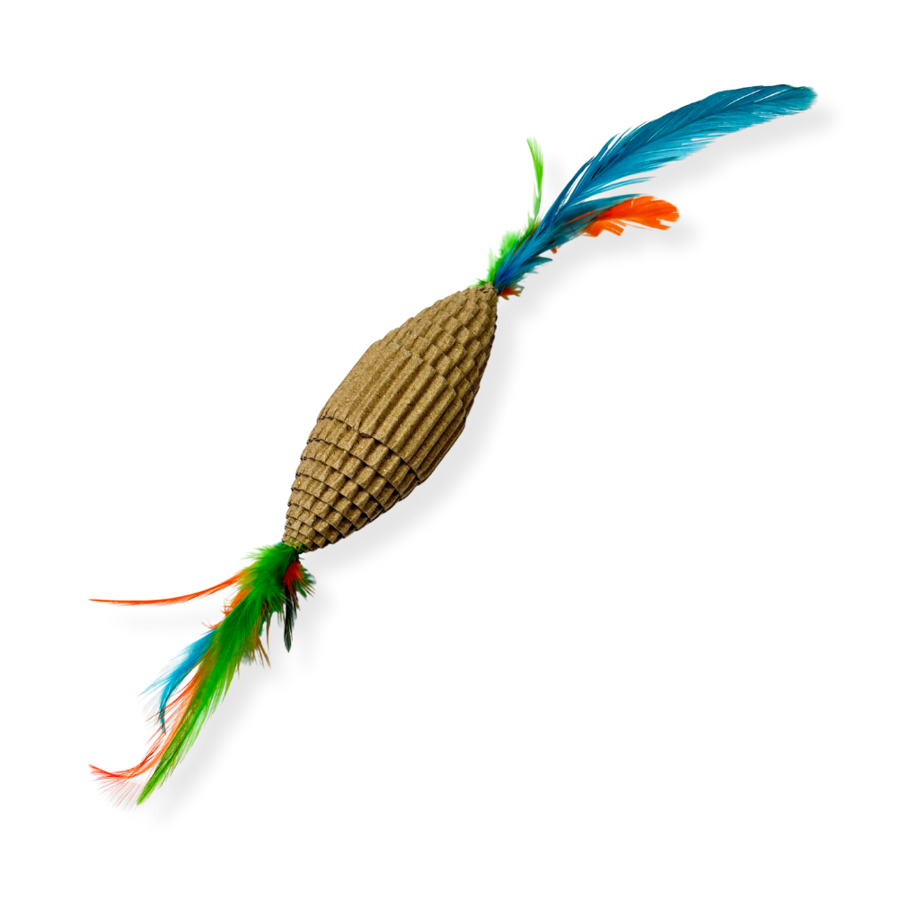 JUGUETE GATO PLUMAS COLORES 20*3.5CM (M8348)