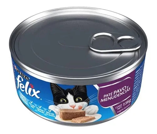 FELIX ALIMENTO HÚMEDO GATO PATE SABOR PAVO 156GR