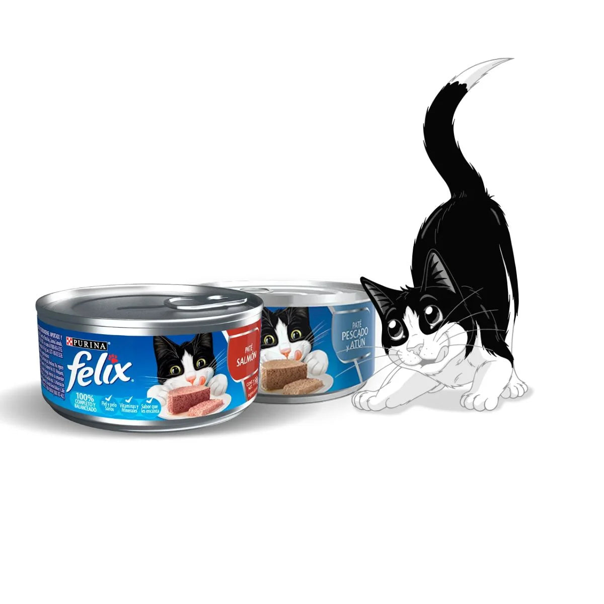 FELIX ALIMENTO HÚMEDO GATO PATE SABOR SALMON 156GR