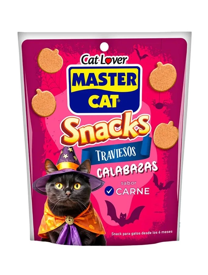 MASTERCAT SNACK HALLOWEEN CALABAZAS SABOR CARNE 45GRS