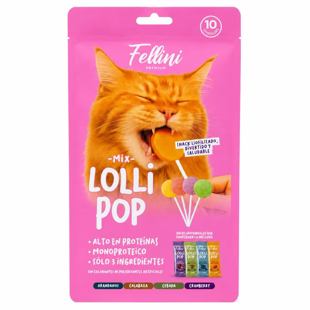 SNACK FELLINI LOLLIPOP MIX 10UNI