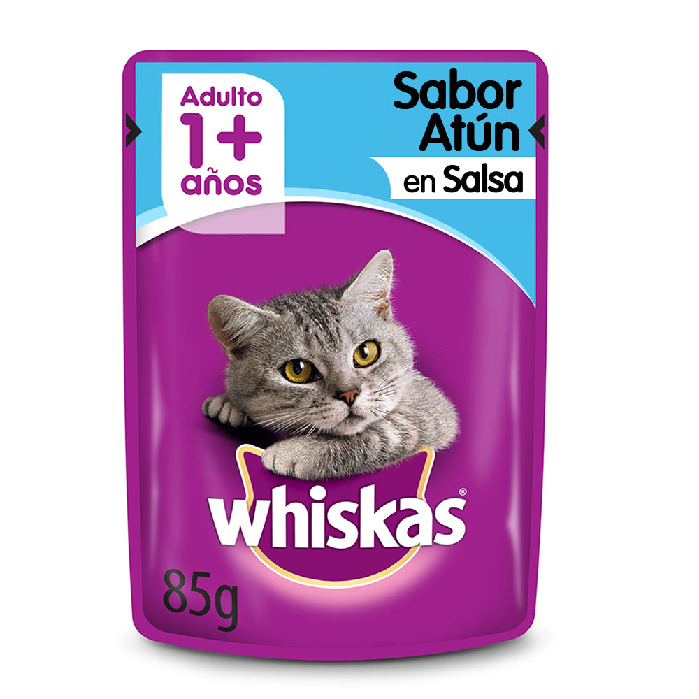 WHISKAS SOBRE ATUN EN SALSA 85GR