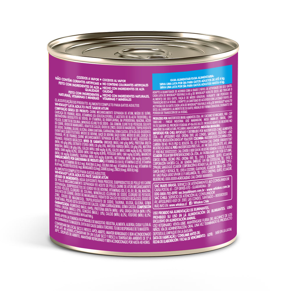 LATA WHISKAS ATUN PATE 290GR