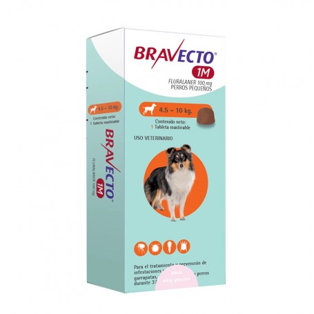 BRAVECTO PERRO 4.5-10KG MENSUAL X1