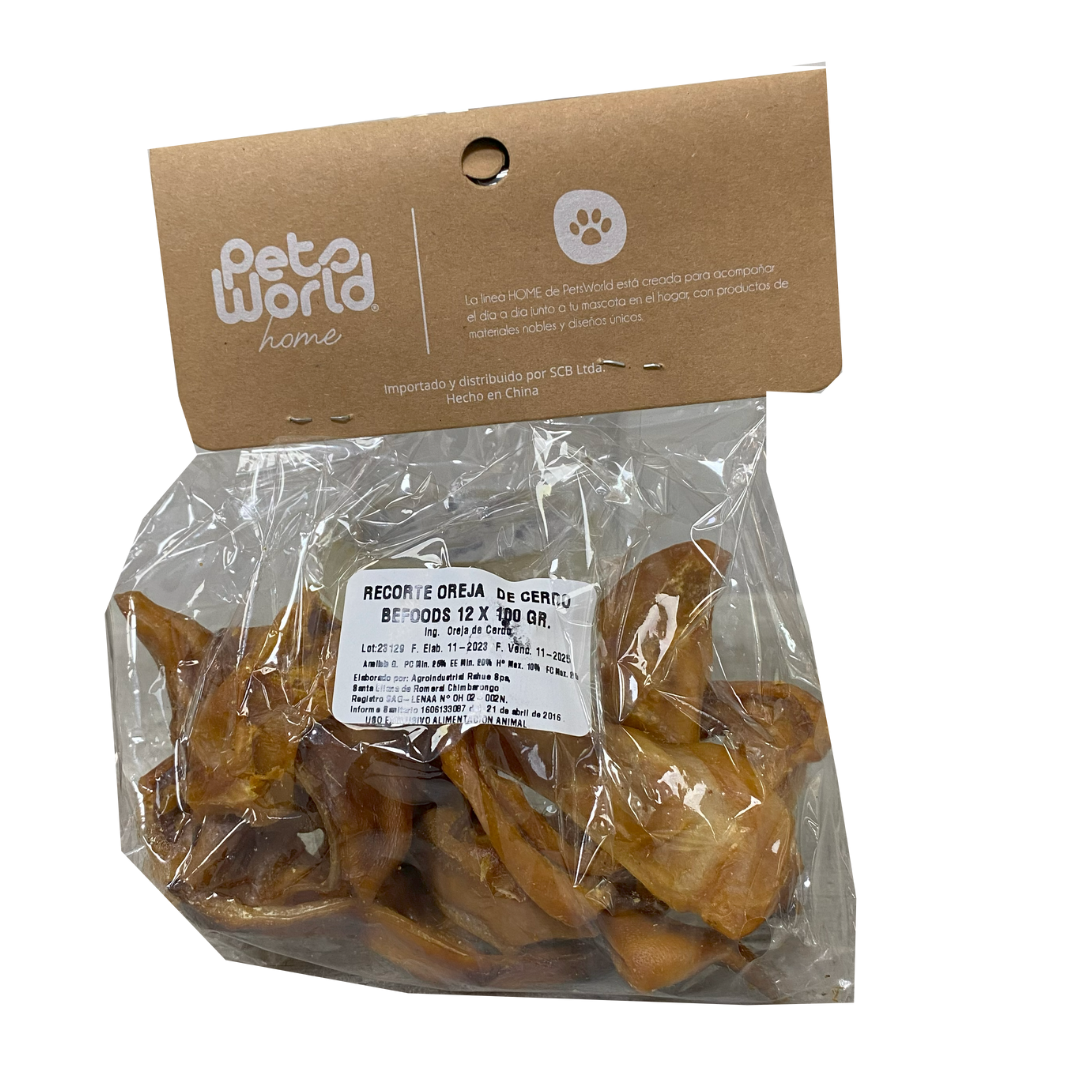 RECORTE OREJA CERDO 100GR RAHUE
