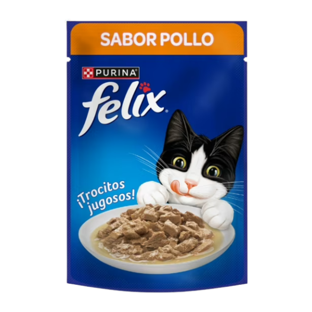 FELIX ALIMENTO HÚMEDO GATOS SABOR POLLO 85GR