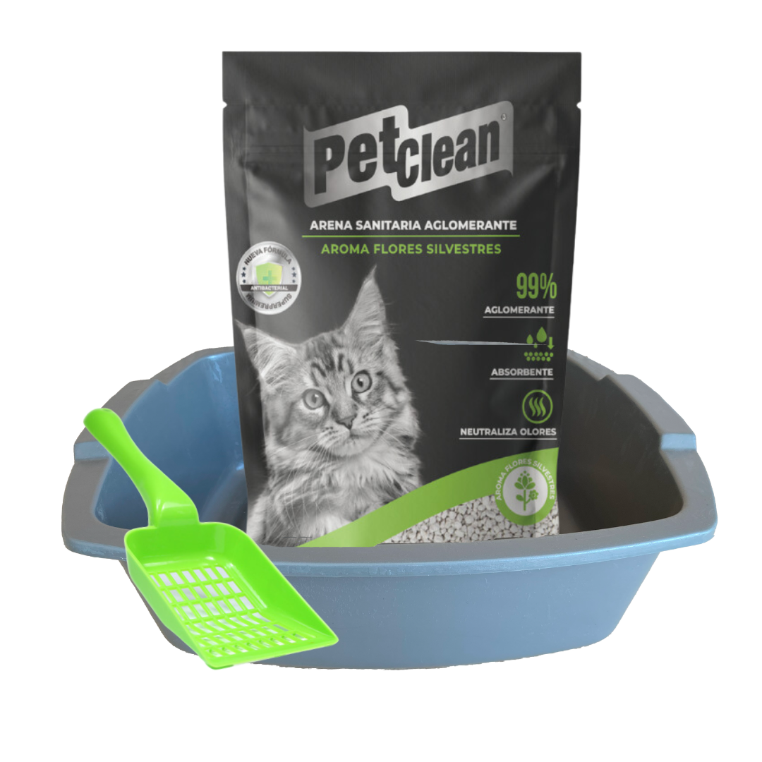 PACK ARENA PETCLEAN PERF. 2KG + 1 PALA + 1 ARENERO