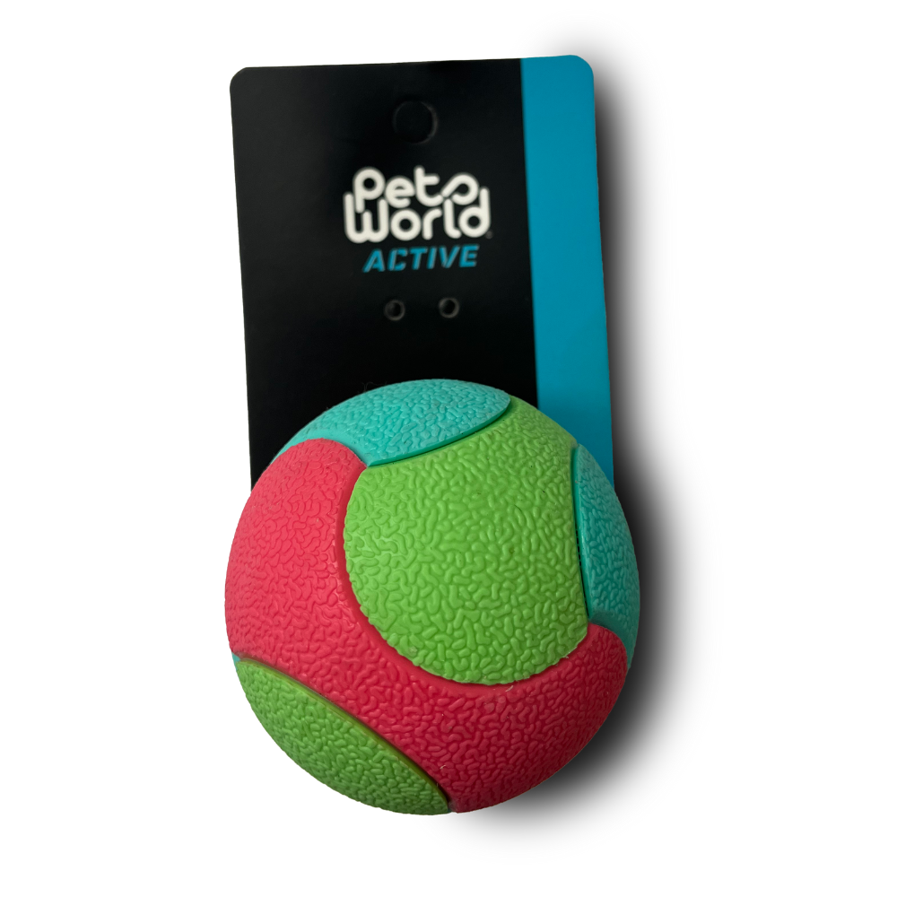 JUGUETE PERRO GOMA DURA TRICOLOR 7CM (M9319)