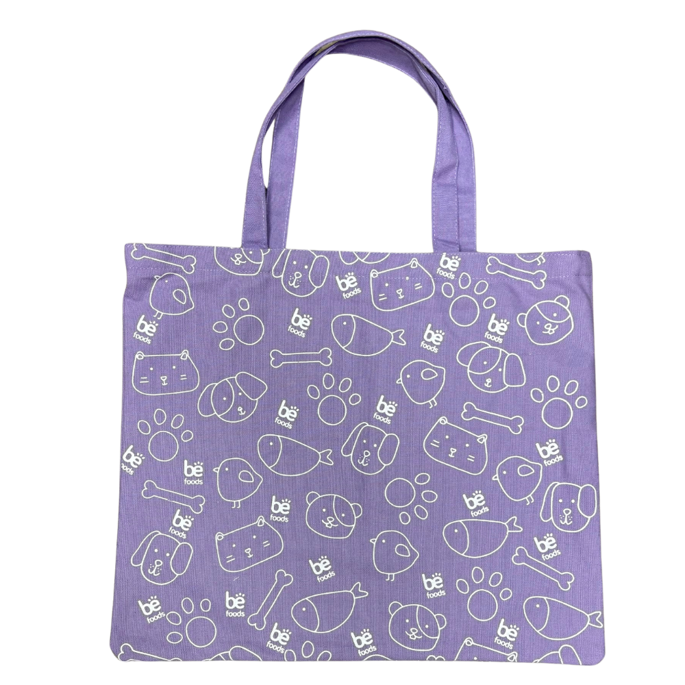 BOLSA ALGODON GRANDE 50x46CM LILA M5894