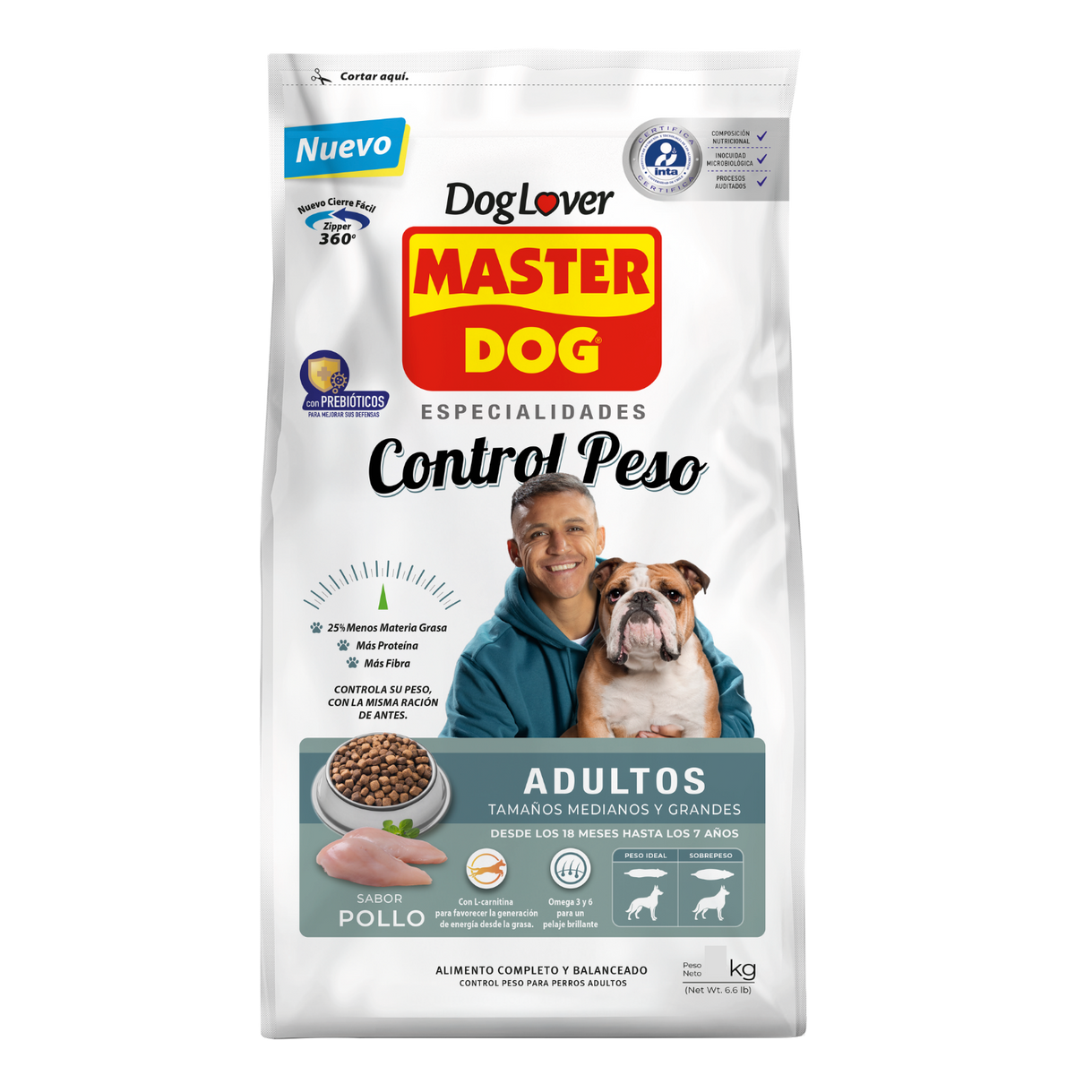 MASTERDOG ADULTO CONTROL DE PESO 18KG