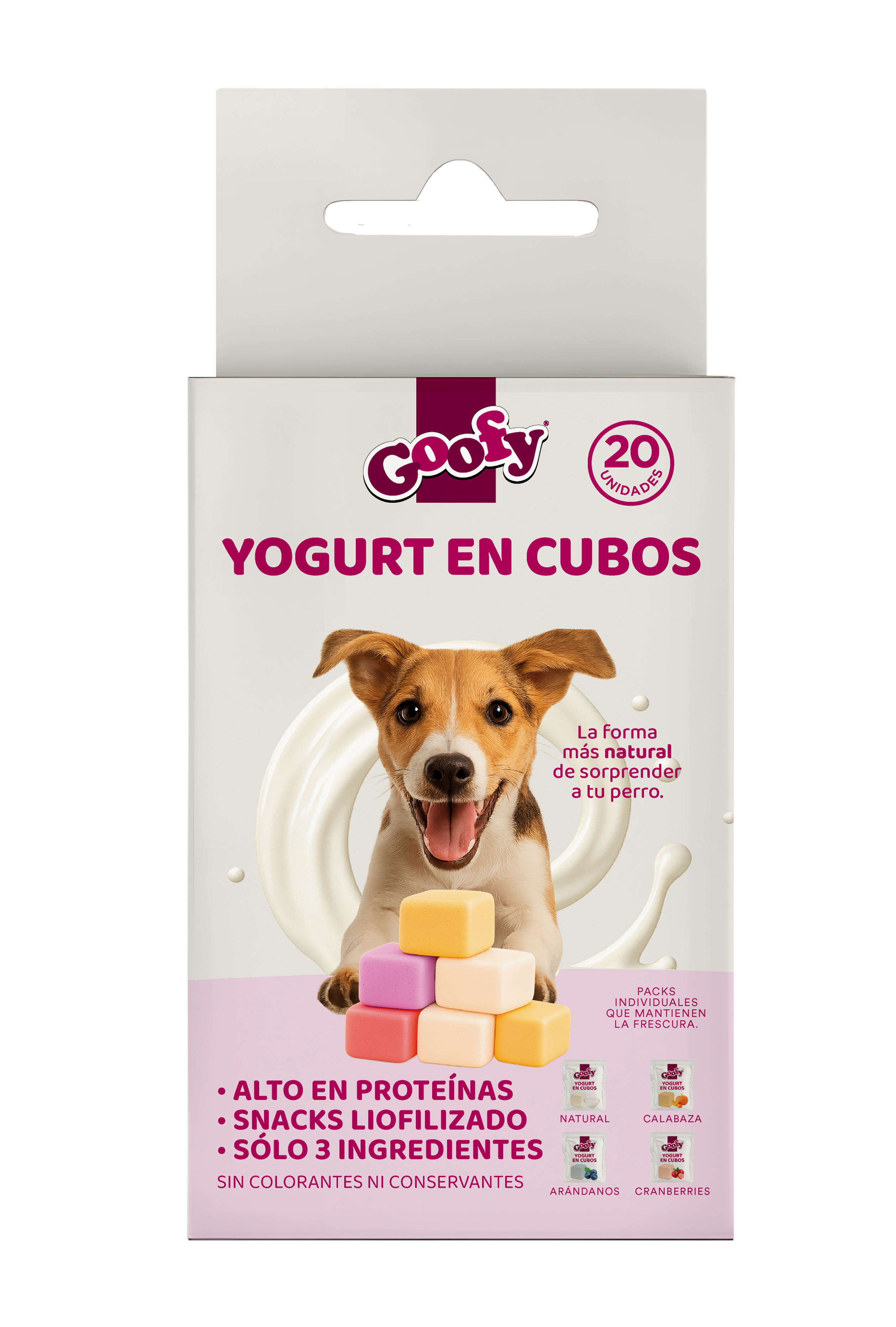 SNACK GOOFY NATURAL YOGURT EN CUBOS 20GR