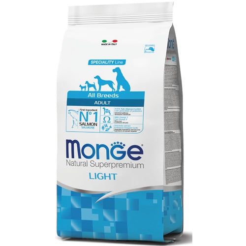 MONGE ALL BREEDS ADULT LIGHT SALMON RICE 12KG