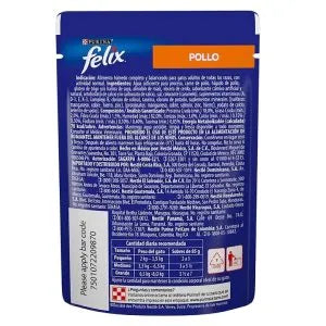 FELIX ALIMENTO HÚMEDO GATOS SABOR POLLO 85GR