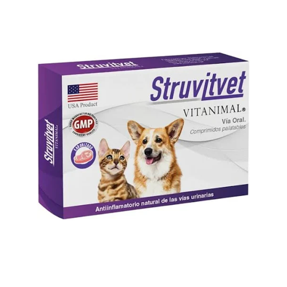 STRUVITVET PARA PERROS Y GATOS X 10 COMPRIMIDOS