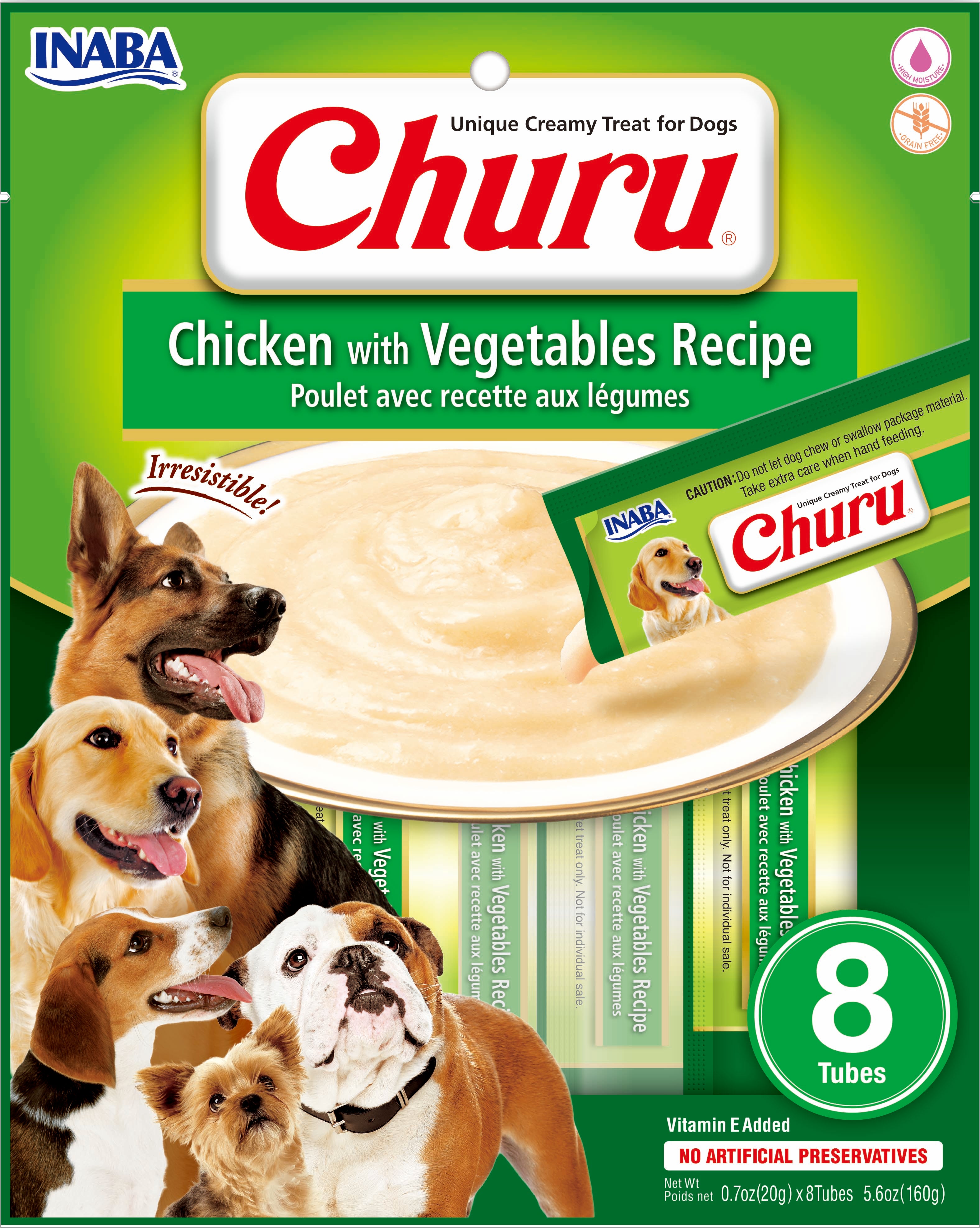 CHURU SOBRE DOG CHICKEN/VEGETABLE 8P 160GRS