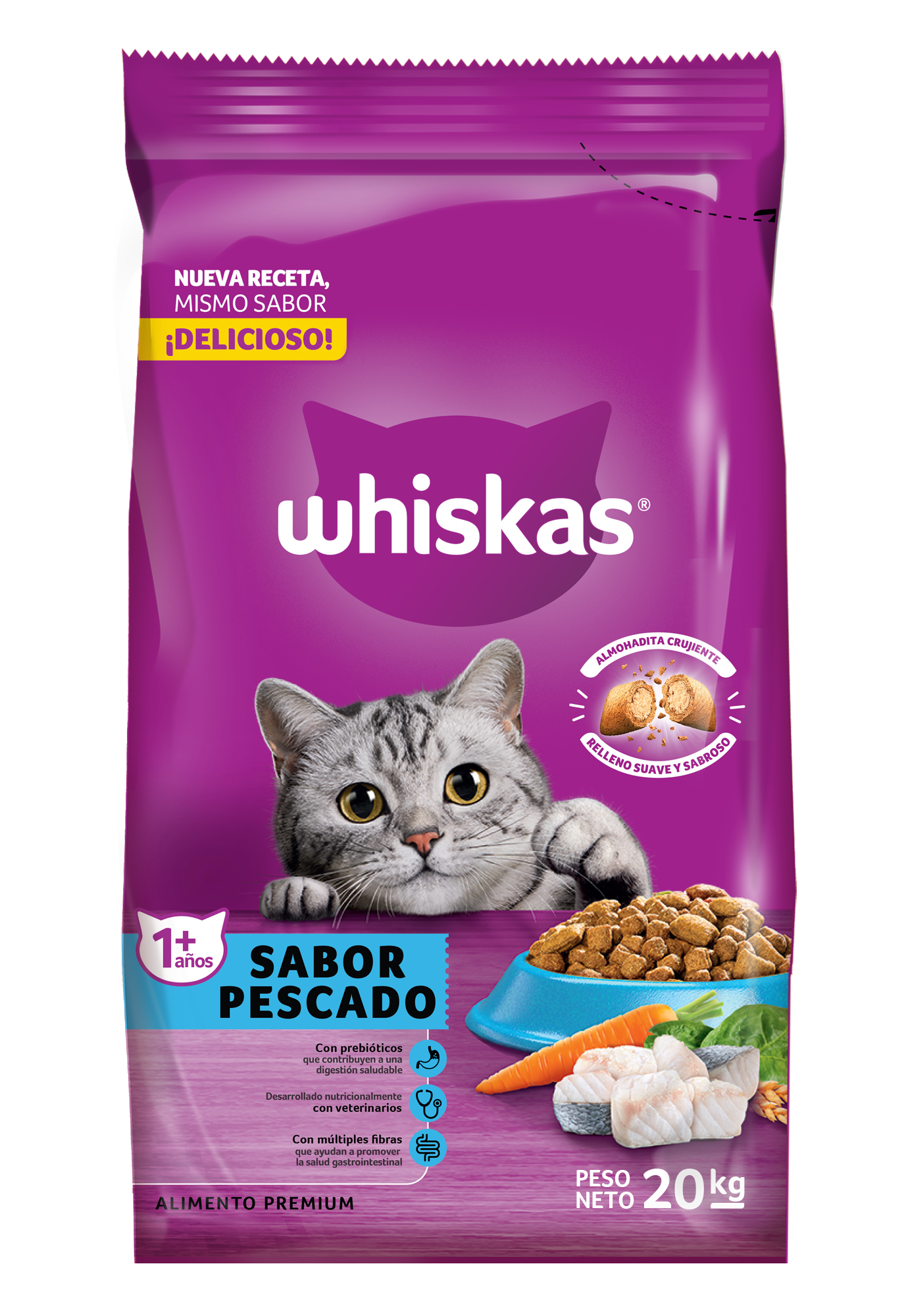 WHISKAS PESCADO 20KG