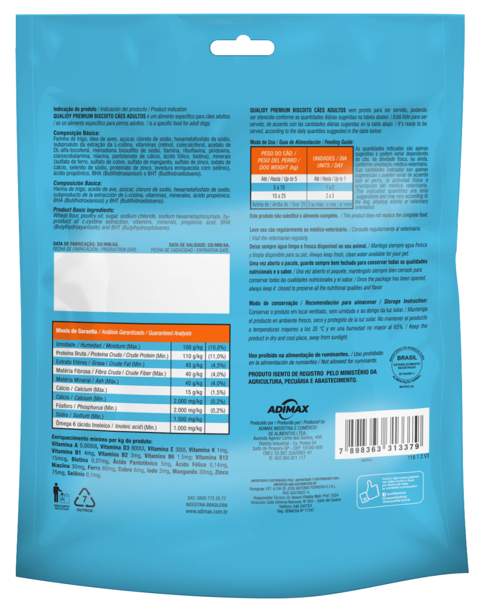 GALLETAS QUALIDY PERRO ADULTO 300GR