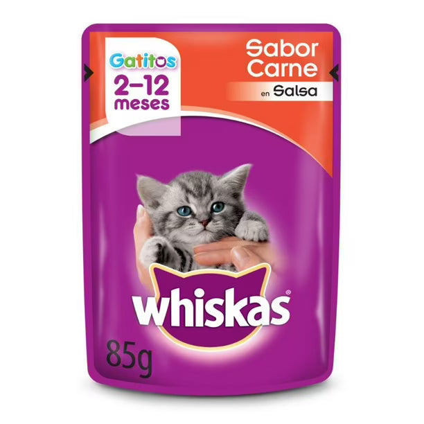 WHISKAS SOBRE GATITO CARNE 85GR