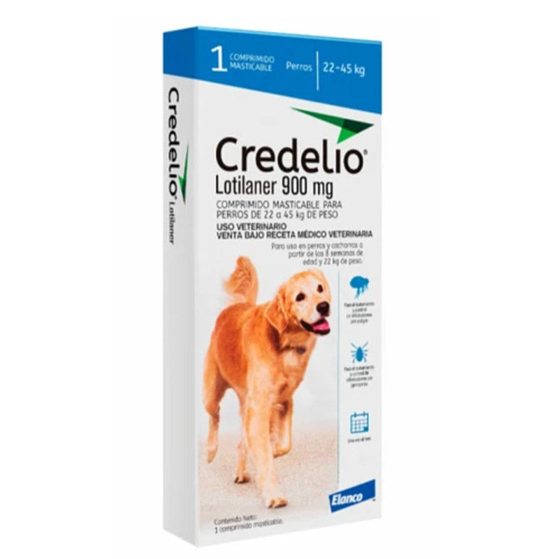 ANTIPARASITARIO CREDELIO 900MG PERRO 22 - 45KG