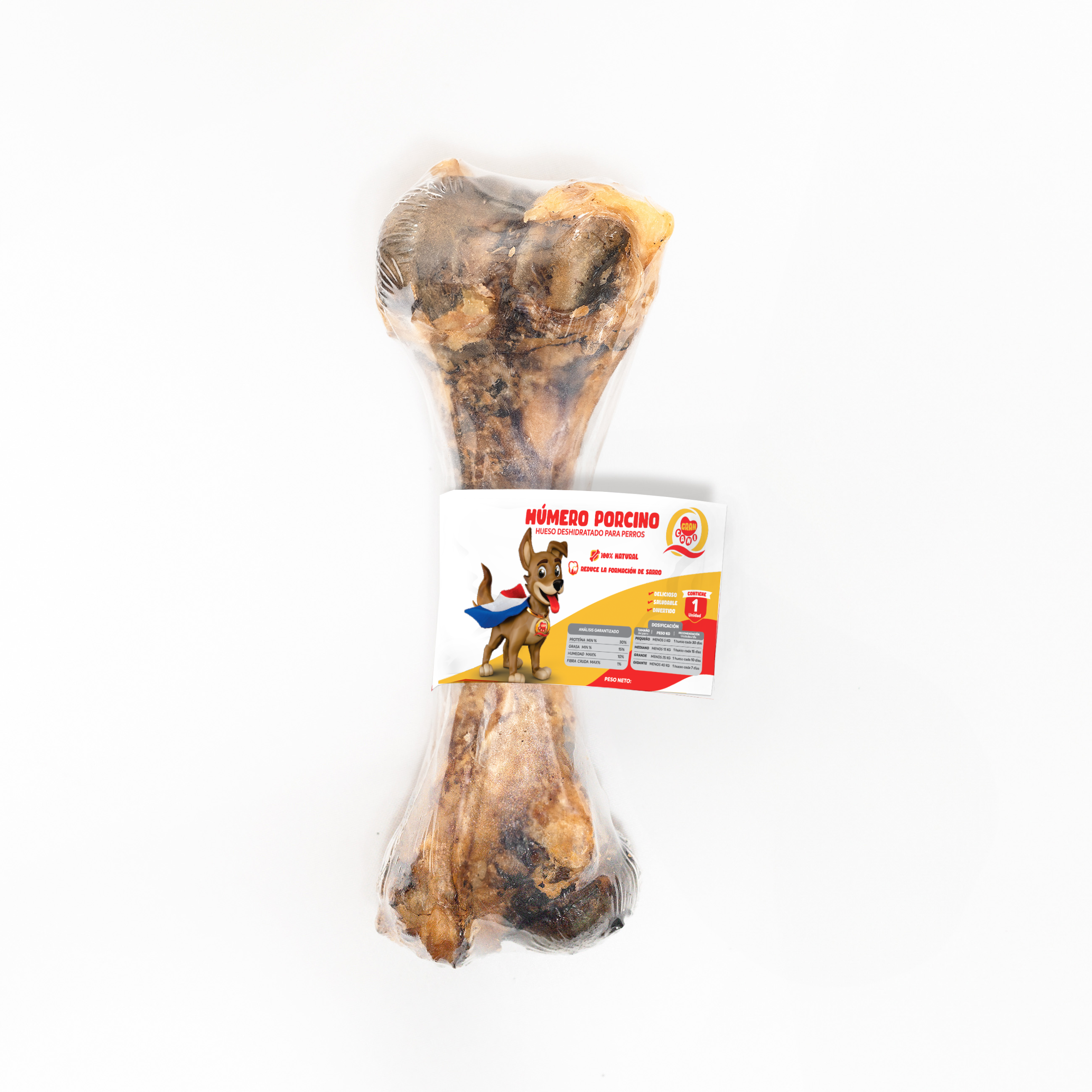 HUESO HUMERO NATURAL PORCINO GRAN CANIN 197GR