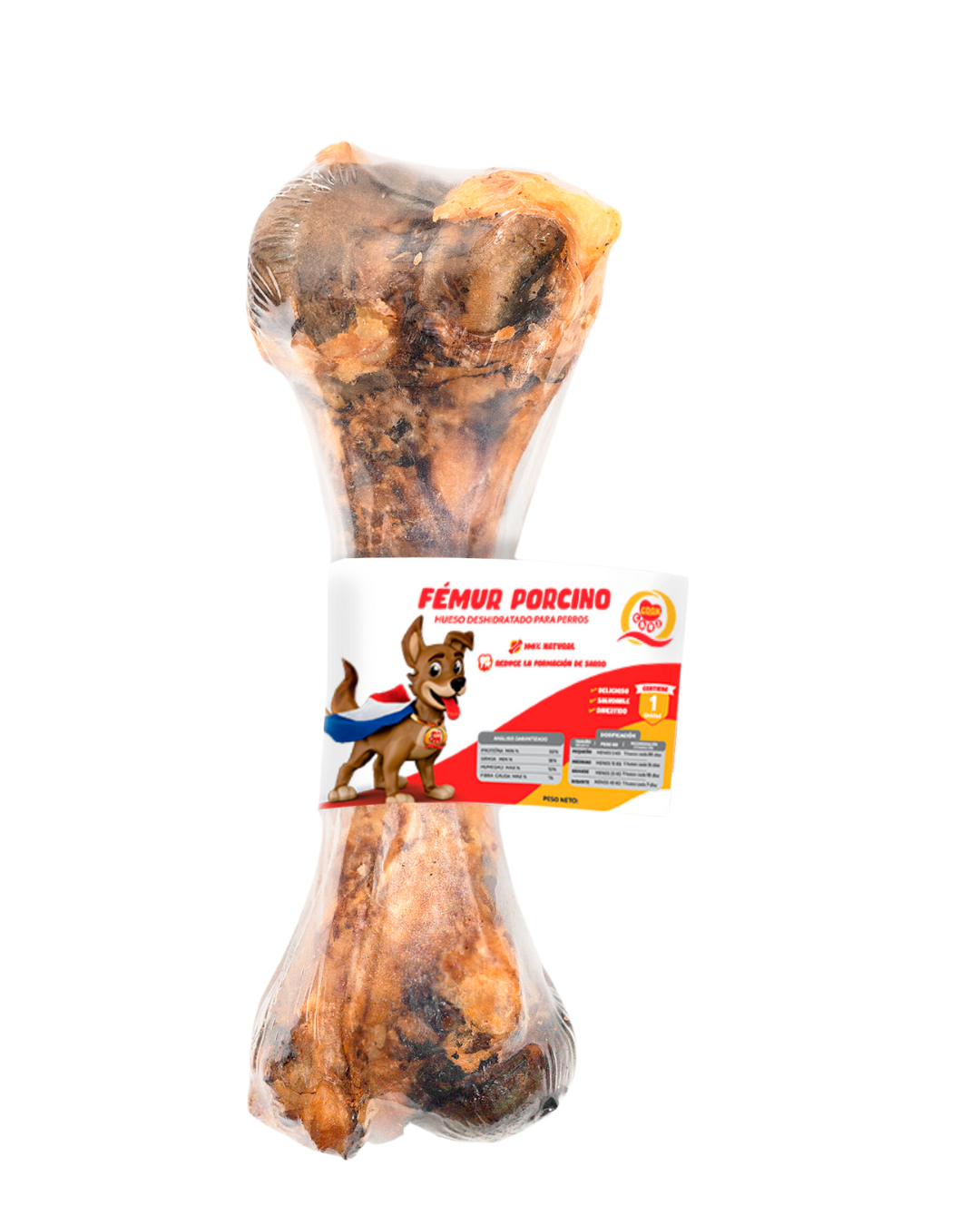 HUESO FEMUR NATURAL PORCINO GRAN CANIN 234GR