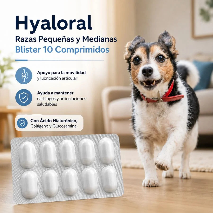 HYALORAL RAZAS PEQUEÑAS Y MEDIANAS X 10 COMPRIMIDOS