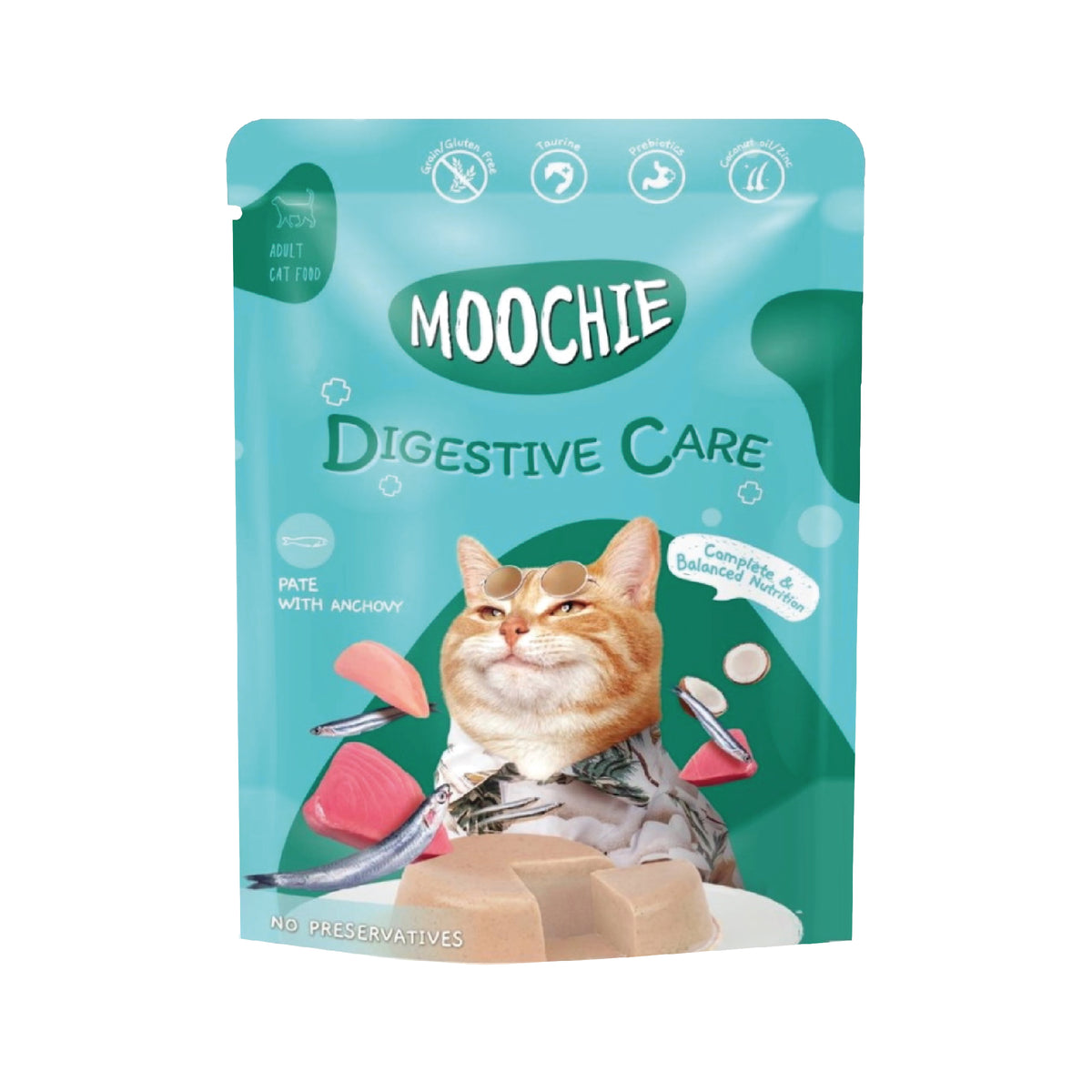 MOOCHIE SOBRE GATO ANCHOA 70 GRS DIGESTIVE CARE