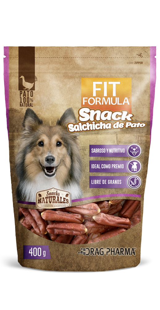 FIT FORMULA SNACK SALCHICHA DE PATO PARA PERROS 400GR