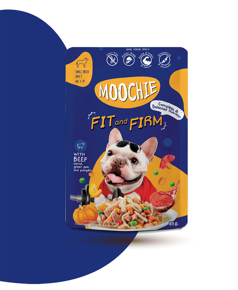 MOOCHIE SOBRE PERRO CARNE 85GRS FIT AND FIRM