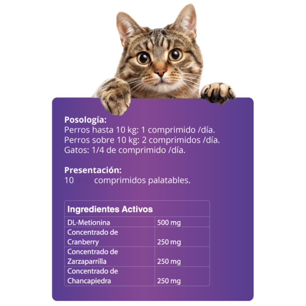STRUVITVET PARA PERROS Y GATOS X 10 COMPRIMIDOS