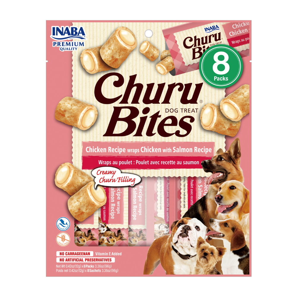 CHURU BITES WRAPS DOG CHICKEN/SALMON 96GR