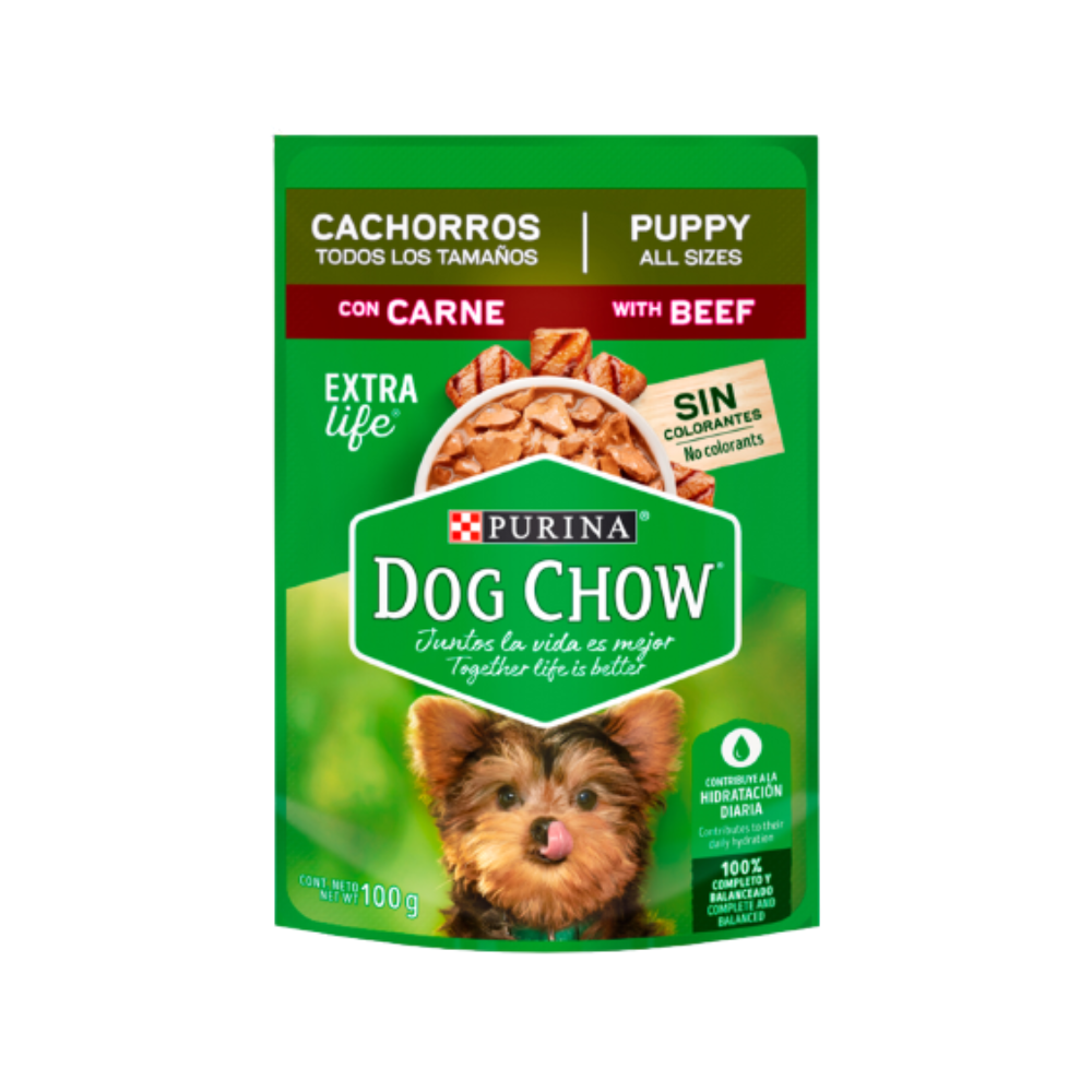DOG CHOW SOBRE CACHORRO CARNE 100GR