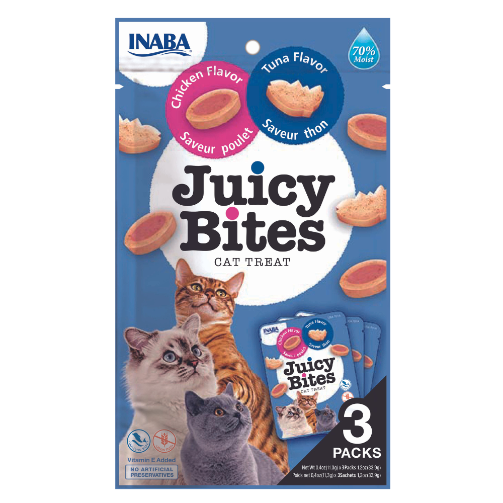 JUICY BITES SOBRE GATO CHICKEN/TUNA 34GR