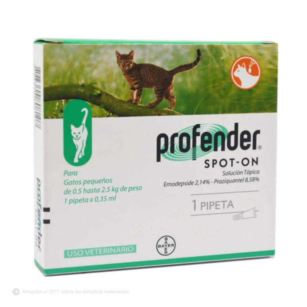 PROFENDER PIPETA GATO PEQUEÑO 0.5 HASTA 2.5KG