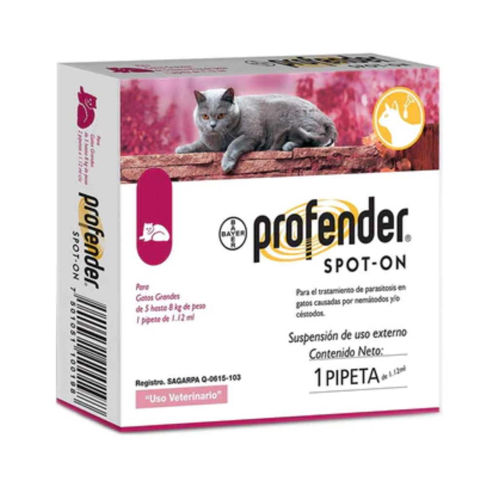 PROFENDER PIPETA GATO GRANDE 5KG HASTA 8KG