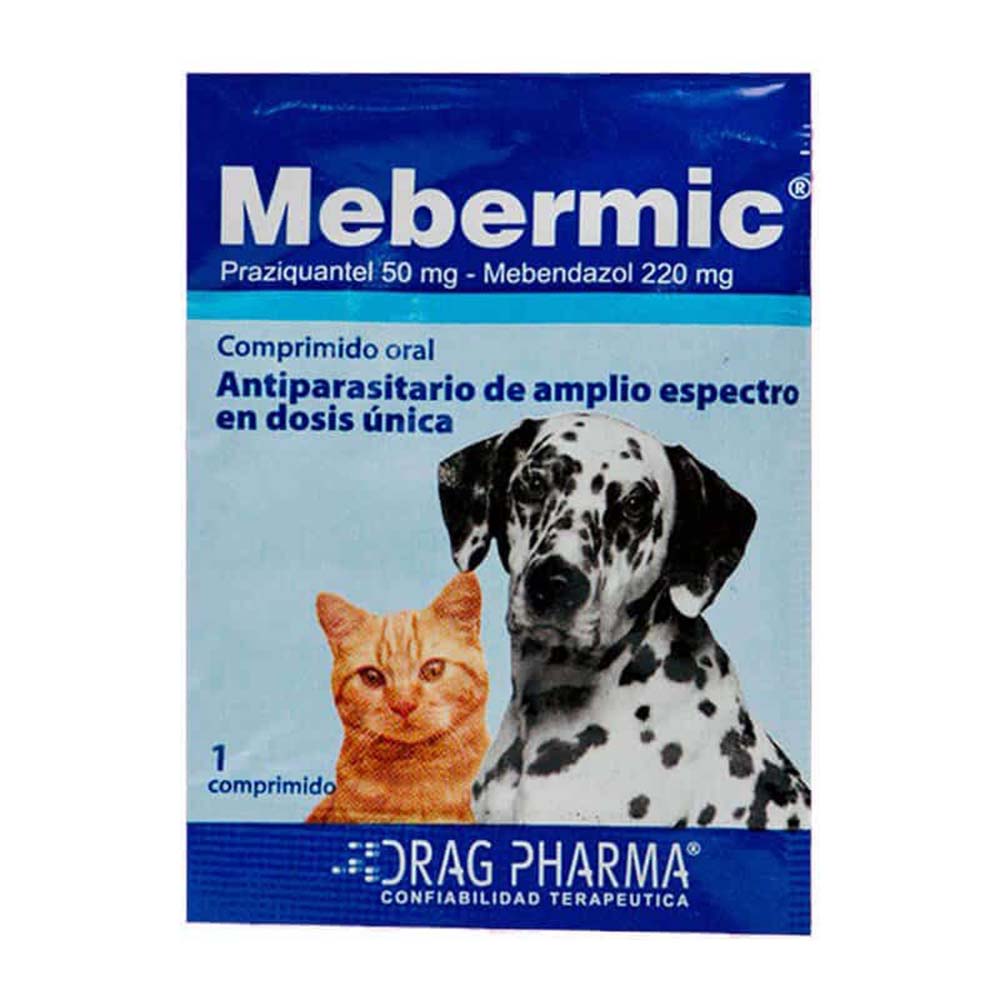 ANTIPARASITARIO MEBERMIC PERROS Y GATOS 1 COMPRIMIDO