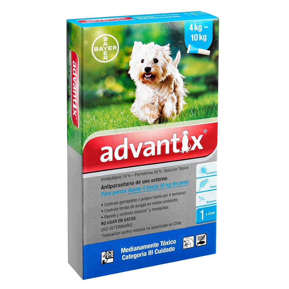 PIPETA ADVANTIX 4-10KG ANTIPAR. EXTERNO