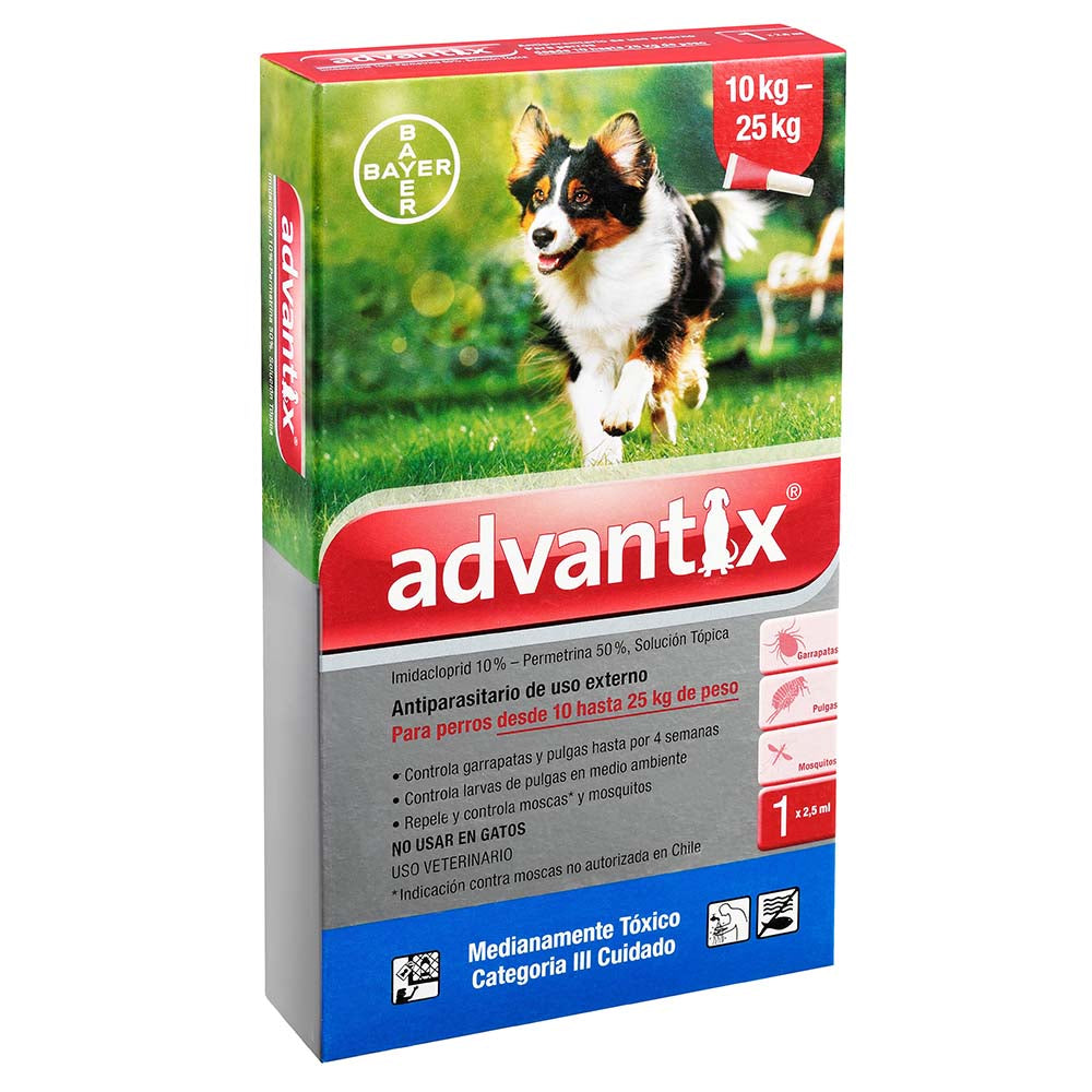 PIPETA ADVANTIX 10-25KG ANTIPAR. EXTERNO