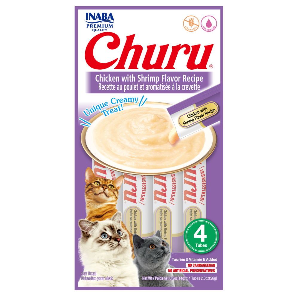 CHURU SOBRE GATO CHICKEN/SHRIMP 56GRS