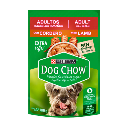 DOG CHOW SOBRE ADULTO CORDERO 100GR