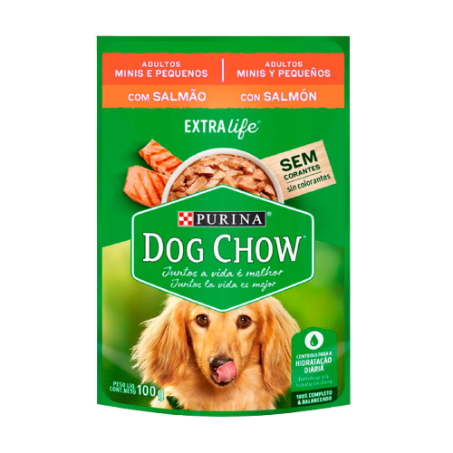 DOG CHOW SOBRE MINIS PEQUEÑOS SALMON 100GR