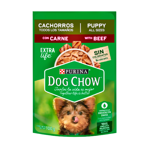 DOG CHOW SOBRE CACHORRO CARNE 100GR