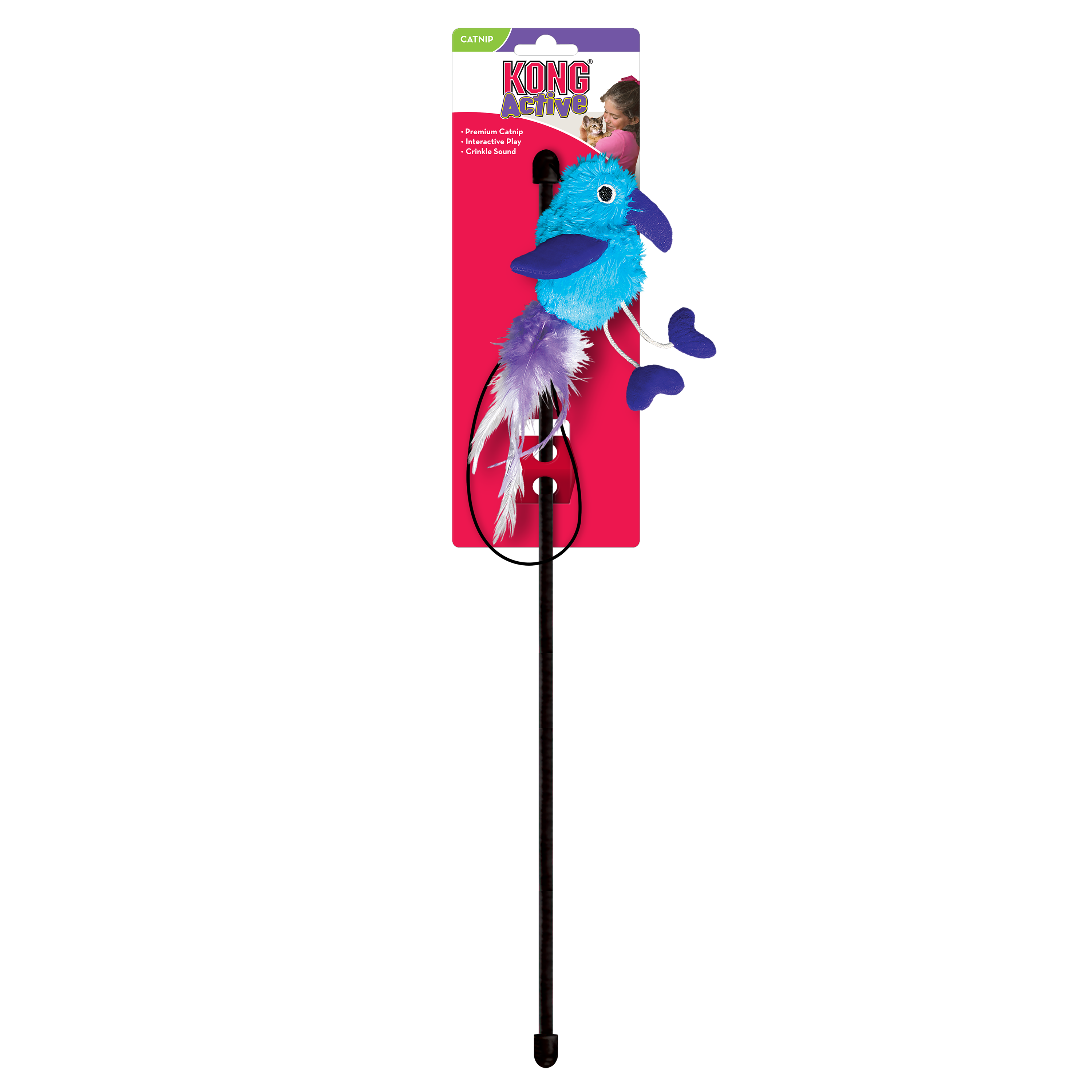 JUGUETE KONG TEASER FEATHER ACTIVE CATNIP